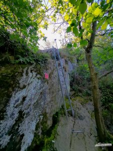 Mittelrhein Klettersteig Traumschleife erste Leiter